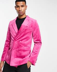 Devils Advocate Devil's Advocate velvet blazer in pink