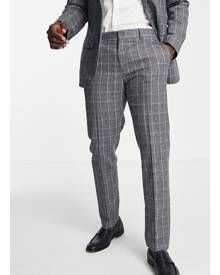 River Island checked suit pants in grey