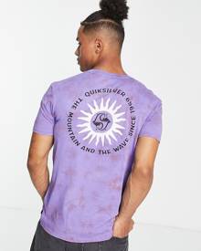 Quiksilver High Tide t-shirt in tie dye purple