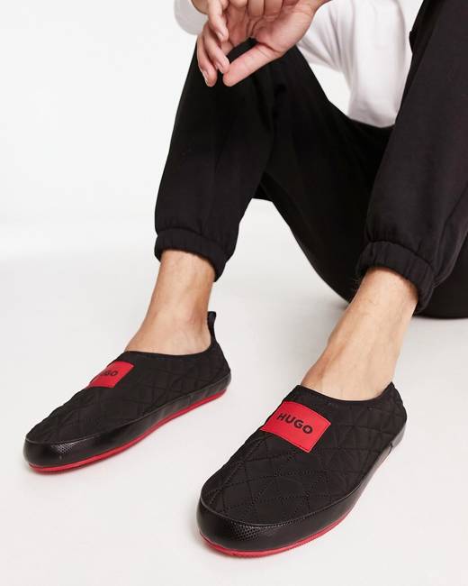 Hugo boss mens slippers hot sale