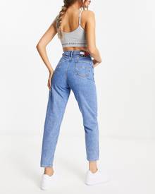 Tommy Jeans ultra high rise mom jeans in dark authentic-Blue