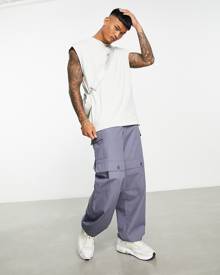 Bershka oversized t-shirt in grey