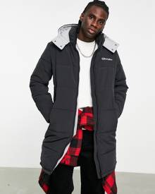 Champion longline puffer coat in black