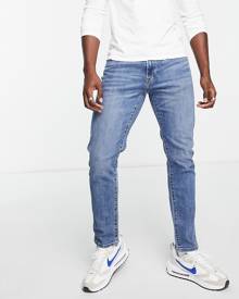 Abercrombie & Fitch Athletic Straight Fit Jeans In Light Wash-Blue