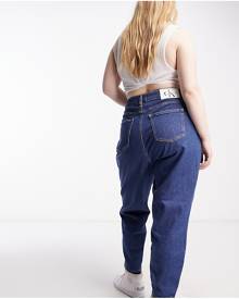 Calvin Klein Jeans Plus mom jeans in medium wash-Blue