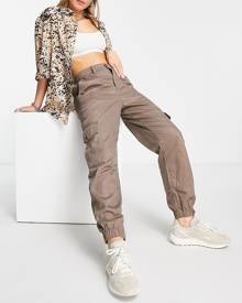 JJXX cuffed cargo pants in light brown