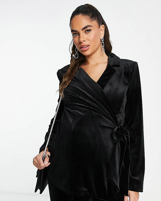 Mamalicious Maternity 3 in 1 longline coat in black - BLACK