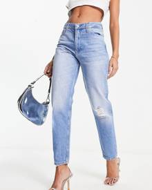 Calvin Klein Jeans mom jeans in mid wash-Blue