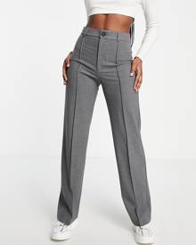 Pull&Bear high rise tailored straight leg pants in camel