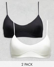 Weekday Cat soft bra in black