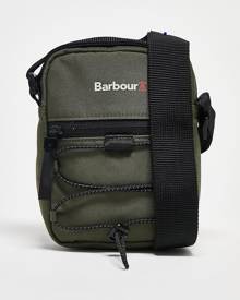 Barbour Arwin canvas crossbody bag in khaki-Green