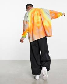 ASOS DESIGN super oversized sweatshirt with heatmap all over print-Multi