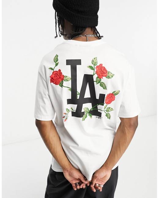 Majestic Oversized L.A Dodgers Mesh T-Shirt In Navy