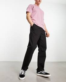 Vans relaxed fit chinos in black with elasticated waist