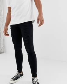 New Look extreme super skinny jeans with rips in black