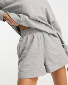 ASOS DESIGN summerweight slouchy sweat shorts in grey marl