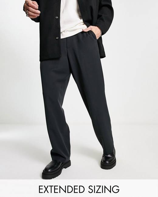 ASOS DESIGN skinny flare suit pants in black