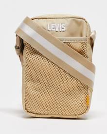 Levi's flight bag in beige with poster logo-Neutral