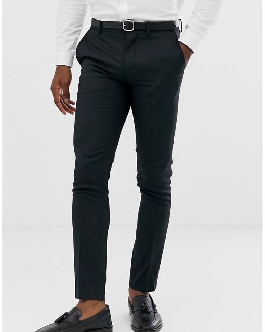 Jack & Jones Premium slim suit pants in black