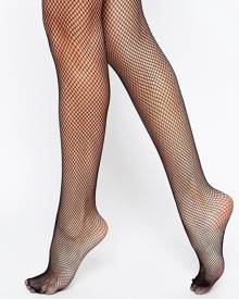 Hollow Out Fishnet Tights - Black