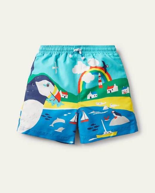 Men’s Swim Trunks Grid Animals Beach Board Shorts Swimming Short Pants Running Sports Surffing Shorts