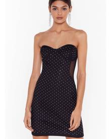 NastyGal Womens She Owns the Night Diamante Strapless Dress - Black NastyGal Womens She Owns the Night Diamante Strapless Dress - Black