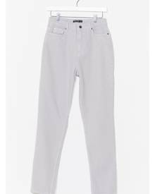 NastyGal Womens Debbie High Waisted Mom Jeans - Grey