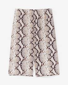 NastyGal Womens Snake Print High Waisted Biker Shorts - Sand