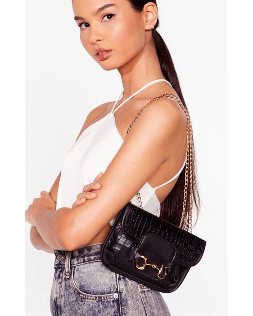 Nasty Gal Womens Suede Fringe Studded Cross Body Bag - Tan