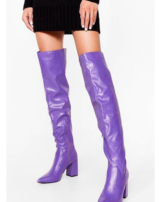 Seoia Womens Fashion Low Heels Hidden Three Straps Buckle Side Zipper Under Knee High Boots 0631G 