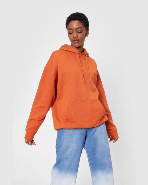 Weekday oversized hoodie in terracotta