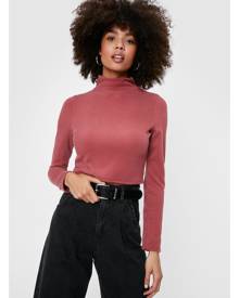 NastyGal Womens Recycled Knitted Turtleneck Crop Top - Tan