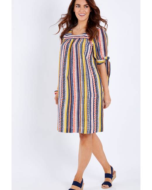 elm sunset stripe dress