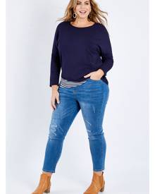 Threadz Pull On Ripped Jeans