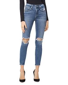 Good American Good Legs High Rise Ripped Skinny Crop Jeans in Blue261