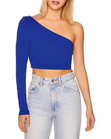 Susana Monaco One Shoulder Crop Top