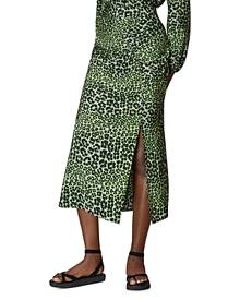 Whistles Fluro Animal Print Ruched Skirt