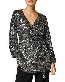 Marina Rinaldi Festivo Sequin Wrap Top