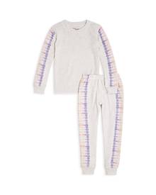 Pj Salvage Unisex Sun Stripe Fleece Pajama Set - Little Kid, Big Kid Pj Salvage Unisex Sun Stripe Fleece Pajama Set - Little Kid, Big Kid