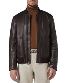 Andrew Marc MacNeil Leather Bomber Jacket