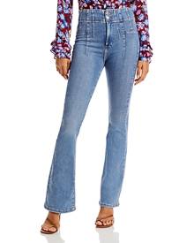 Free People pull on low rise flared jeans in dusty grey