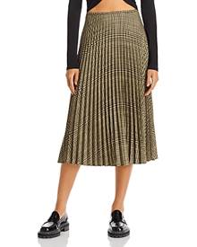 Proenza Schouler White Label Plaid Pleated Midi Skirt