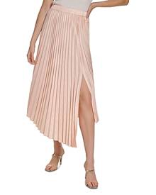 Dkny Asymmetric Pleated Midi Skirt