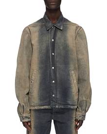 Drkshdw Rick Owens Distressed Denim Shirt Jacket