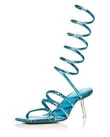 Cult Gaia Women's Kacey Strappy Ankle Wrap High Heel Sandals