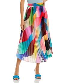 Essentiel Antwerp Drobali Printed Pleated Midi Skirt