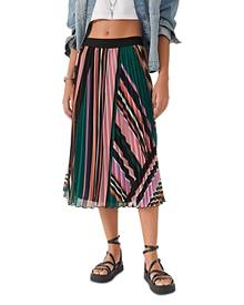 ba & sh Uhendy Printed Pleated Midi Skirt