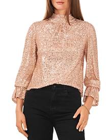 1.state Draped Back Sequin Top