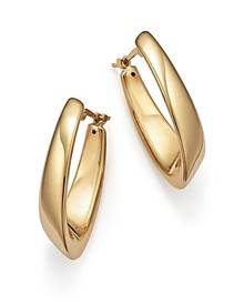 Bloomingdale's 14K Yellow Gold Medium Visor Hoop Earrings - 100% Exclusive Bloomingdale's 14K Yellow Gold Medium Visor Hoop Earrings - 100% Exclusive