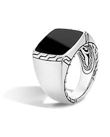 Mens Signet Ring In Sterling Silver, Kaizarin